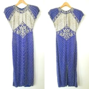 Jakelin Designs by Meher Intl Inc Vintage Beaded Jeweled Evening Gown Maxi Dress